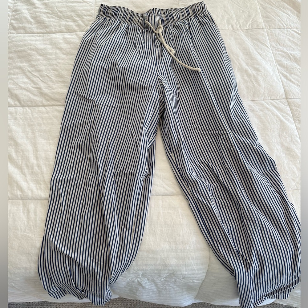 Donni Pop Pants Navy Stripe